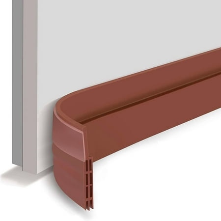 

greenhome 1m/2m Door Seal Strong Adhesive Good Leakproofness Self-adhesive Winter Indoor Cold Protection Door Draught Excluder Daily Use
