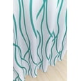 thumbnail image 4 of Extra Long Textured Fabric Shower Curtain 72 Inches Width by 84 Inches Length, Turquoise Dancing Printed Bathroom Curtains Machine Washable, 4 of 5