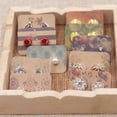 thumbnail image 6 of 100PC multi flower pattern small earring paper package card DIY handmad elegant stud earring card white kraft paper jewelry card pinkfl, 6 of 6