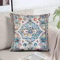 thumbnail image 6 of Set of 2 Persian Ethnic Boho Pillow Cover Southwest Farmhouse Pillow Cover Home Decor Cotton Linen Throw Pillow Case Cushion Cover for Sofa Couch 18x18 Inch Boho, 6 of 6