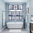 thumbnail image 3 of Nautical Navy Kitchen Curtains Sets for Windows 24 Inch Length, Blue Lighthouse Boat Compass Ocean Rod Pocket Window Treatments Tier Curtains and Valances Set for Bedroom/Bathroom, 3 of 8