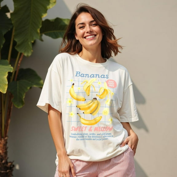 Bananas Shirt, Retro Fruit Graphic Tee, Unisex Vintage Style Banana T-Shirt, Exotic Fruit Lover Gift Idea, Cute Aesthetic Shirt