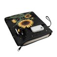 thumbnail image 3 of HELLHERO Gift Book Sleeve Protector Pouch, 8.66 x 11.42 Polyester Book Storage Bag Carrying Book Case Book Carrying Case with Pocket, Vintage for Teachers, Sunflower Pattern, 3 of 8