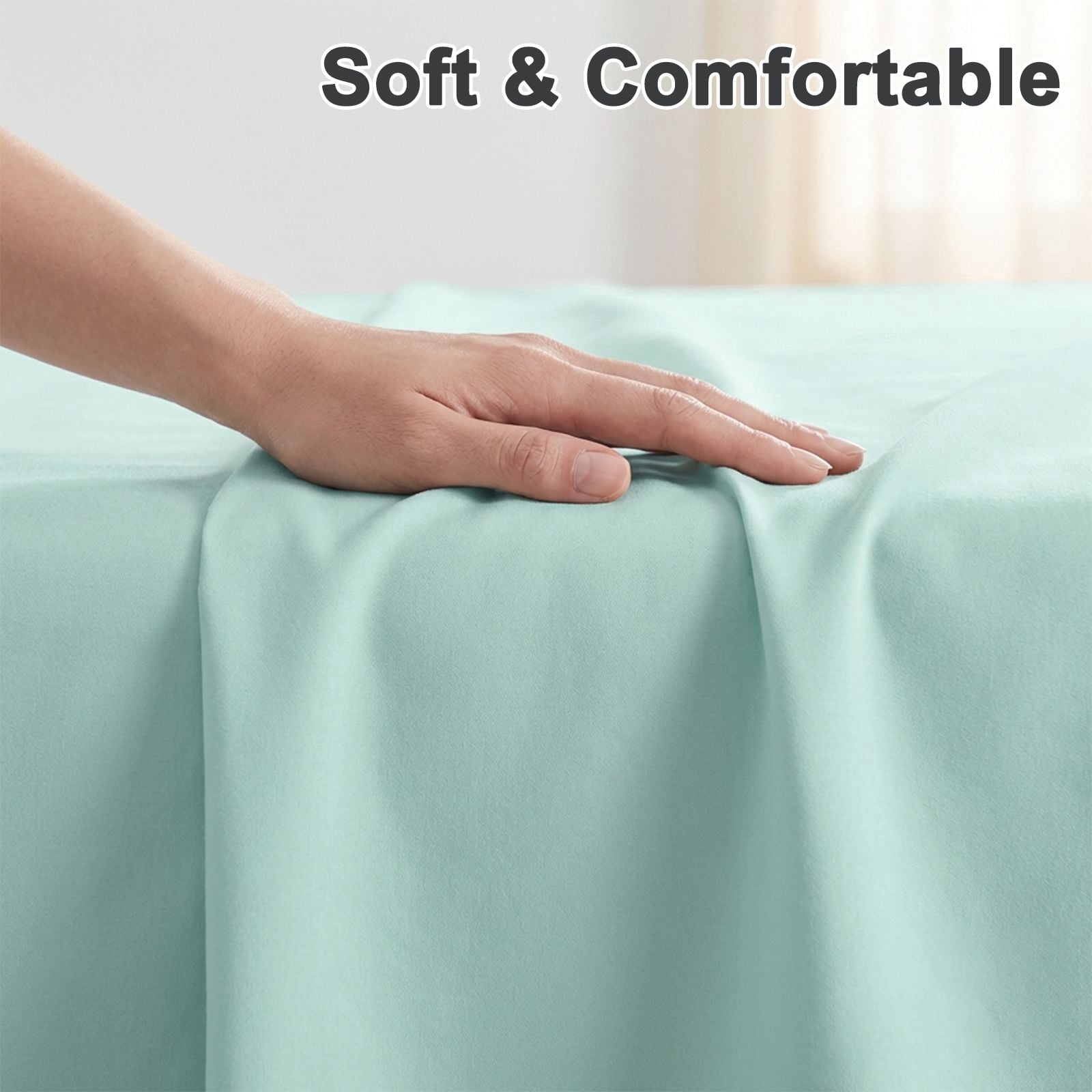4Pcs Ultra-Soft 85g Sheet and Pillowcase Set, Soft Solid Color, Machine Washable, Suitable For All Seasons, Christmas Comfortable Bedding Set, Available For Single, Double, King, and Queen Beds