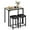 Brown, variant on Gymax 3 PCS Counter Height Dining Set Faux Marble Table and 2 Chairs Kitchen Bar New Brown