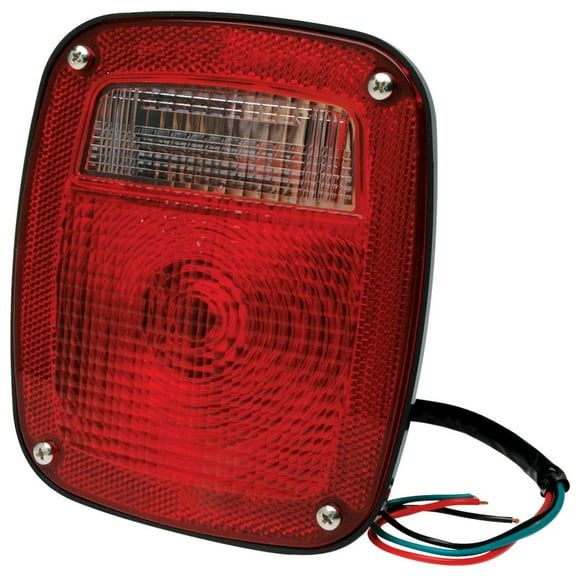 RoadPro 6.75in x 5.75.n Tail Light Assembly Jeep Style Universal Red
