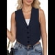 thumbnail image 1 of Chaleco de Traje Corto para Mujer, con Botones, Informal, Elegante, para Negocios. Azul Marino L, 1 of 10