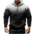 thumbnail image 3 of Bzhegqhd Hoodies for Men Color Gradient Zip Up Pullover Long Sleeve Graphic Print Sweatshirt Casual Streetwear Jacket with Pockets Warm Fleece Lining Athletic Sporty Top, 3 of 5