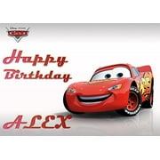 Disney Cars Lightning McQueen Edible Cake Image Personalized Toppers Icing Sugar Paper A4 Sheet Edible Frosting Photo Cake Topper 1/4