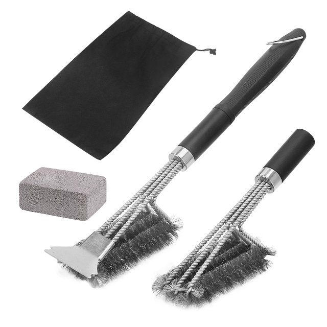 Cepillo de limpieza de parrilla Worallymy fregador de barbacoa de acero inoxidable mango giratorio utensilios para hornear raspador de barbacoa Worallymy JD735803229
