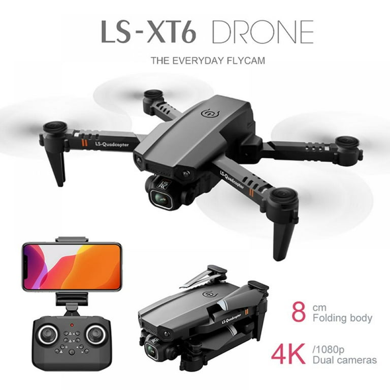 D96 Drone with 4K HD Dual Camera for Adults and Beginners Foldable Drone  Follow Me Mode 3 Batteries 36mins Flight Time, Black