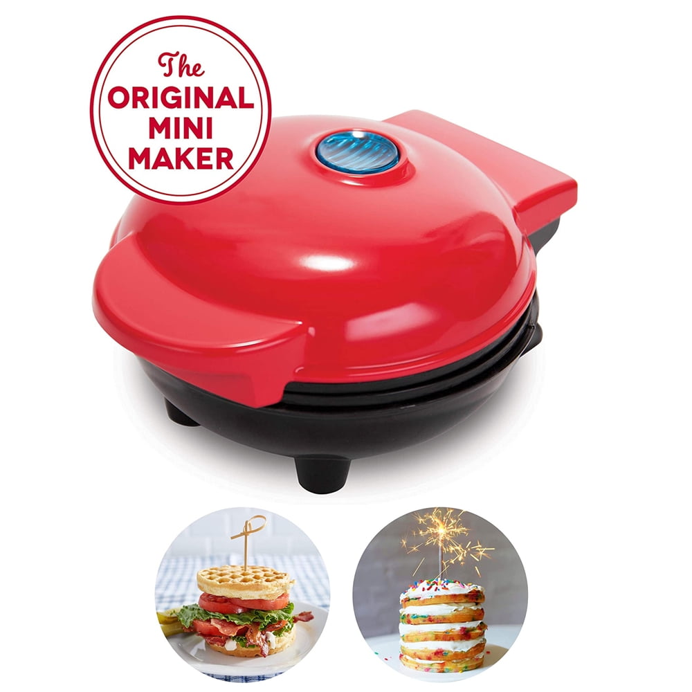 4 pcs Discount package The Mini Waffle Maker Machine for Individual Waffles, Paninis, Hash