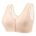 thumbnail image 2 of SwiftWear Plaid Front Closure Bras for Women No Underwire Comfort Wireless Snap Closing Bra Smoothing Padded Bralette, 2 of 5