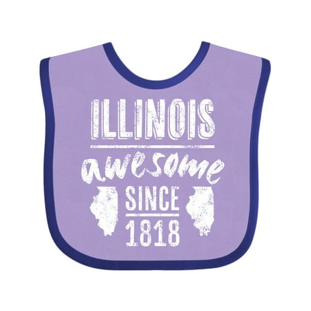 

Inktastic Illinois Awesome Since 1818 Gift Baby Boy or Baby Girl Bib