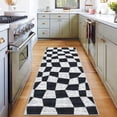 thumbnail image 2 of Runner Rug 2x6 Runner Rug Non Slip Washable Runners for Hallways, Boho Vintage Rugs with Rubber Backing, Soft Low-Pile Indoor Carpet for Entryway, Laundry, Bedroom (Black), 2 of 9