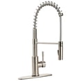 thumbnail image 2 of Dura Faucet DF-MK504SLK-SN RV Swivel High-Arc Spring Kitchen Sink Faucet - Single Handle - Kitchen Faucet with Pull-Down Sprayer - Optional Deck Plate (Brushed Satin Nickel), 2 of 2