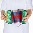 thumbnail image 4 of Acordeón Uxcell 7 Teclas Acordeón de Botón de Bajo Mini Instrumento Musical Rojo, 4 of 6