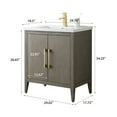 thumbnail image 6 of Vanity Art 30” Single Sink Bathroom Vanity Cabinet with Ceramic Countertop, 6 of 9