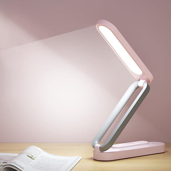 Dvkptbk table lamp LED Desk Lamp for Office Home Battery Operated Lamp Rechargeable Lamp Foldable Portable Light LED Desk Light Strip 3 Brightness Dimmable Small Desk Lamp