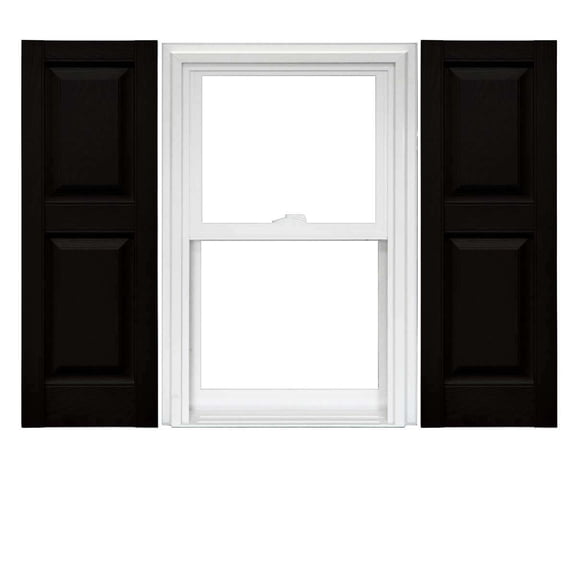 Mid America Raised Panel Vinyl Shutters 12 Inch Width (1 Pair)