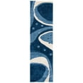 thumbnail image 5 of SAFAVIEH Florida Laidley Geometric Shag Area Rug, Dark Blue/Ivory, 8'6" x 12', 5 of 10