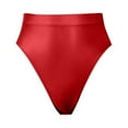 thumbnail image 2 of Women'S Panties Super Thin Shiny Transparent High Waisted Briefs Sexy And Smooth,Red Women'S Nylon Underwear 2XL, 2 of 3