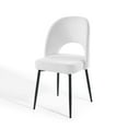thumbnail image 3 of Side Dining Chair, Set of 2, Fabric, Metal Steel, Black White, Modern Contemporary Urban Design, Kitchen Room Cafe Bistro Restaurant Hospitality, 3 of 8