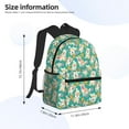 thumbnail image 2 of Yield SHIBA WITH FLORAL Print Backpack for Women Men, Lightweight Casual Travel Daypack, Classic Basic College Backpack, Middle School Bag, 2 of 5