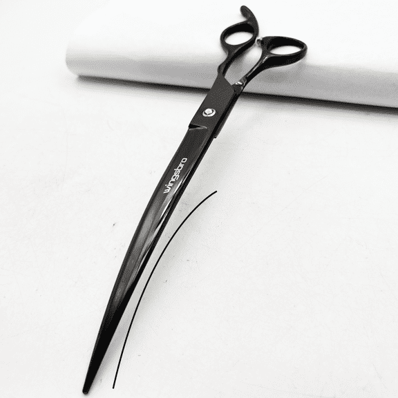 9 inches wingsbro Down Curved Scissors for Pet Grooming, Dog Homeuse Supplies