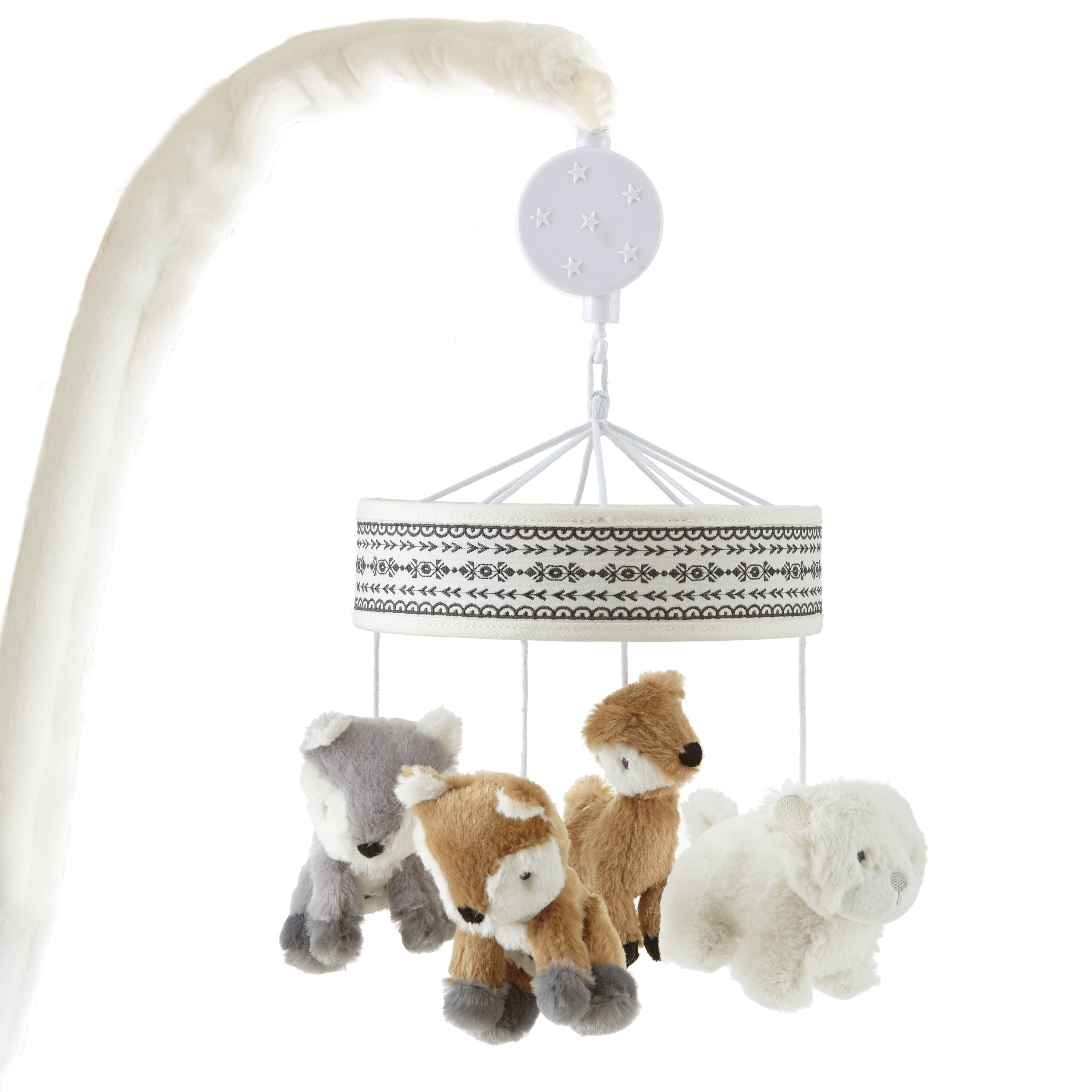 Levtex Baby - Bailey Musical Rotating Baby Crib Mobile - Plush Foxes ...