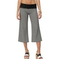 thumbnail image 3 of Resicozy Fold Over Pants Women Y2K Bottoms Yoga Pants Low Rise Foldover Flare Legging Summer Wide Leg Trousers Dark Gray M, 3 of 7