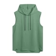 thumbnail image 5 of Purcolt Men's Hooded Tank Tops Casual Loose Fit Sleeveless Training Hoodies Bodybuilding Cut Off Muscle Shirts for Gym Workout, 5 of 9