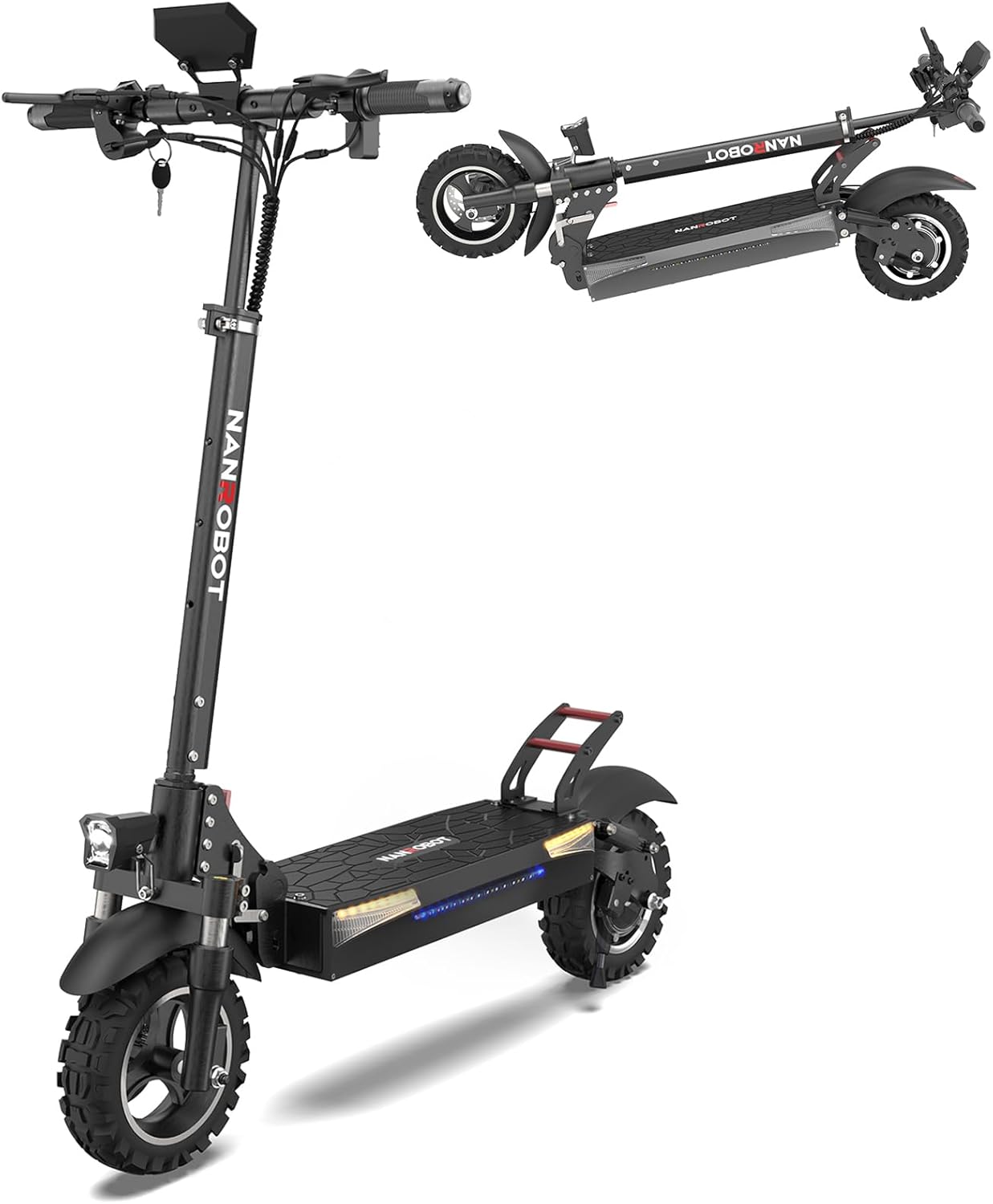 T1+Electric Scooter Adults 3000W Dual Motors 45 MPH Top Speed 75/40/18 Miles Long Range Fast Electric Scooter 10" Off-Road Tires E Scooter Foldable Commuter Sport Scooters