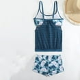 thumbnail image 3 of STETMN Tankini Swimsuits for Women Two Piece Bathing Suits Ruched Swim Suits with Skirt, 3 of 4