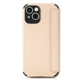 thumbnail image 3 of Dteck Wallet Case for iPhone 13 6.1 Inch, Fiber Pattern Leather Case with Suction Cup, Lightweight and Portable Card Slot Pockets for Full Protection for iPhone 13, Khaki, 3 of 6