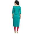 thumbnail image 6 of Bimba Women Black Short custom Kurta Kurti 3/4 Sleeve Formal Indian Top Blouse, 6 of 7
