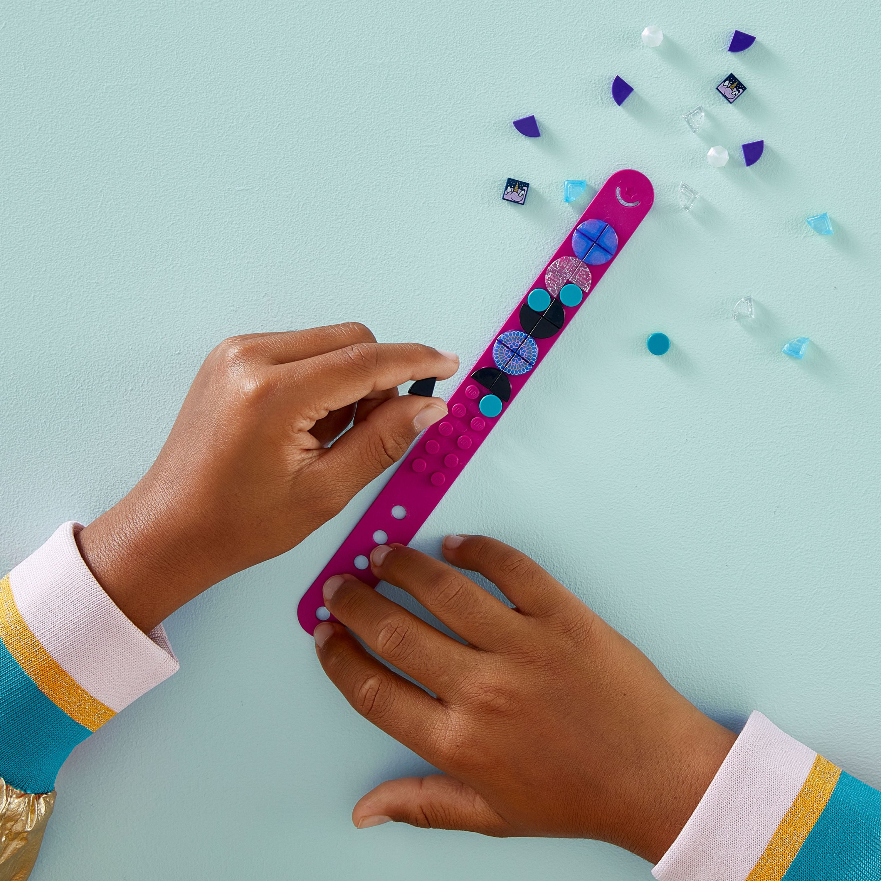 LEGO DOTS Unicorns Forever Toy Bracelet Making Kit 41802, Great Gift for Girls and Boys who Love Unicorns, DIY Crafts Jewelry Set with Sparkly Tiles, Creative Unicorn Toy, Jewelry Making Craft Set
