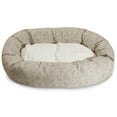 thumbnail image 2 of Majestic Pet Sherpa Charlie Bagel Pet Bed for Dogs, Calming Dog Bed Washable, Large, Beige Metallic, 2 of 5