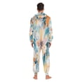 thumbnail image 2 of 1 Piece Adult Onesie Pajamas Cozy & Loose-Fit Sleepsuit Loungewear with Pockets Oversized Flowers Pattern XX-Large, 2 of 7