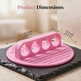 thumbnail image 4 of Soft Rubber Shower Scrubber, Gentle Exfoliating Bath Body Scrubber Glove, Deep Cleansing Shower Tool For All Skin Types, Massage and Removing Dead Skin (Pink), 4 of 4