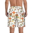 thumbnail image 3 of Kdxio Mushrooms Pattern Mens Casual Shorts - Drawstring Summer Beach Sports Shorts for Men, 3 of 9
