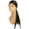 thumbnail image 1 of Buy Caps and Hats Pink Ribbon Butterfly Flydanna Headwraps Womens Skull Cap Doo Rag Fun Cotton (Ribbon with Rhinestones Long Tails), 1 of 3