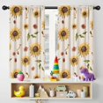 thumbnail image 5 of Blackout Kids Curtains,Yellow Brown Green Leaf Sunflower Pattern Childrens Insulated Curtains Set Of 2,Bedroom Essentials,Toddler Room Decor 42"x54", 5 of 5