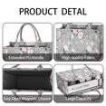 thumbnail image 4 of Large Capacity Tote Bag,Pioneer Flower Floral Print Pattern Handbag Fashion Luxury Tote Bag,15.7"x13"x 5.1" Inches,Laptop Compatible, 4 of 6