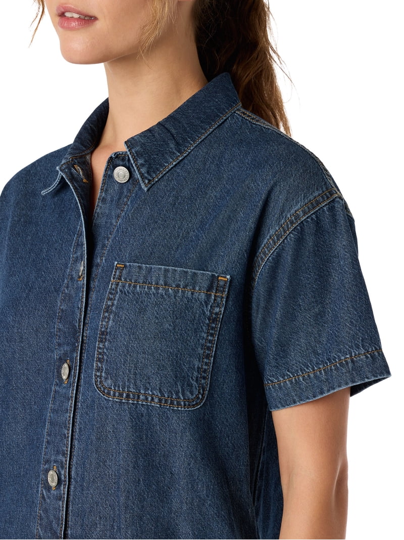 levis denim shirt dress Levi's Denim Midi Shirt Dress Women's