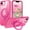 Hot Pink, variant on MYKOMI for iPhone 16e Case, with Magnetic Ring Stand [Compatible with MagSafe] [Military Grade Protection] Slim Shockproof Translucent Protective Phone Case