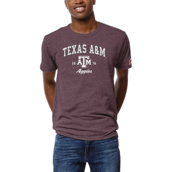 Men's League Collegiate Wear Heather Maroon Texas A&M Aggies Victory Falls Tri-Blend T-Shirt
