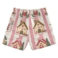 thumbnail image 7 of FORMRS Boys Swim Trunks Quick Dry Mesh Liner Boardshorts Sizes XS-XL, Green Christmas Houses, 7 of 7