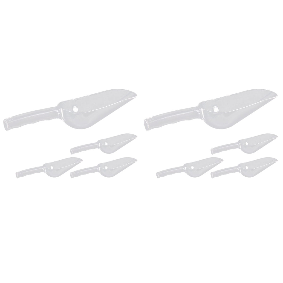 HOMEMAXS 8 Pcs Kitchen Ice Scoop Multifunction Flour Scoop Plastic Ice