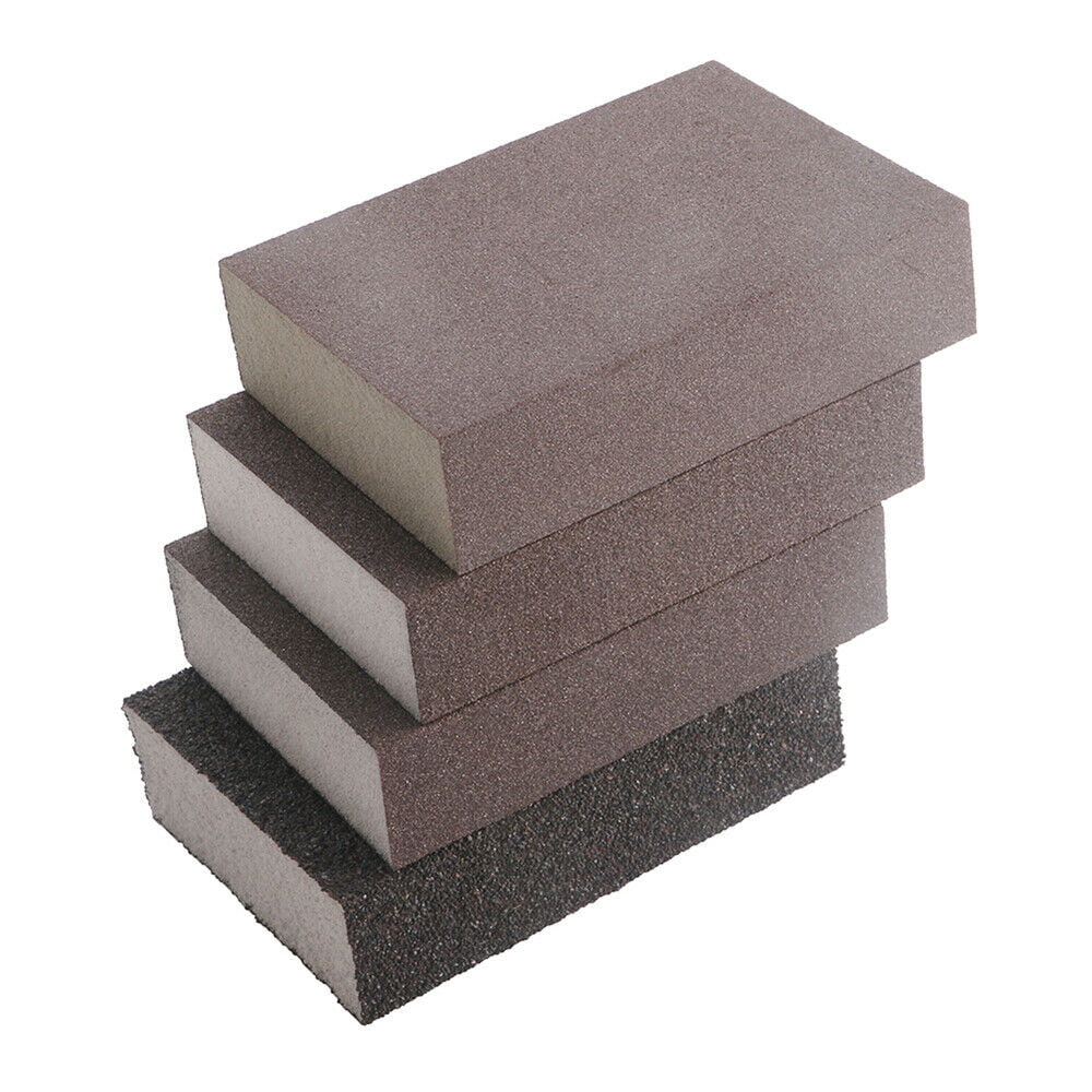 4 Pcs Wet Dry Sanding Sponge Block Kit Sandpaper Polishing Pad Coarse-Super Fine 